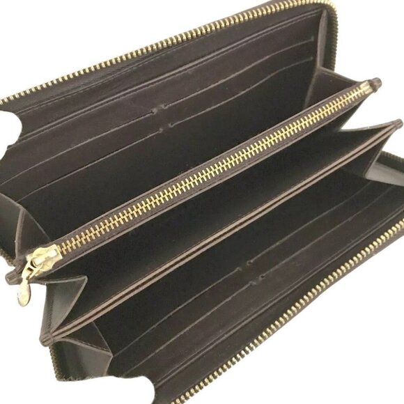 411228AX (E3) Louis Vuitton Wallet Long Amarante Monogram Vernis - Picture 5 of 9